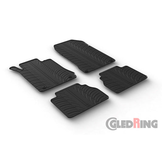 Satz Gummimatten passend für Mercedes E-Klasse W210 1995-2003 (T Profil 4-teilig + Montage-clips)