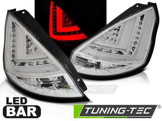 Tuning-Tec LED Lightbar Rückleuchten für Ford Fiesta MK7 12-16 chrom mit LED Blinker