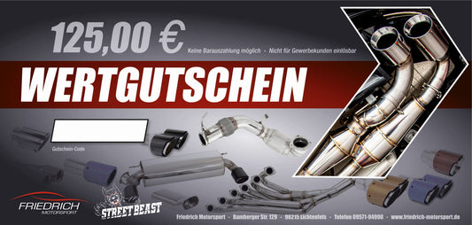 Friedrich Motorsport Geschenkgutschein 125 EUR