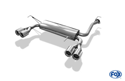 FOX Honda Prelude IV BB2/3 Endschalldämpfer quer Ausgang rechts/links - 2x80 Typ 13 rechts/links
