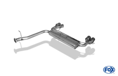 FOX Honda Prelude IV BB2/3 Endschalldämpfer quer Ausgang rechts/links - 2x80 Typ 13 rechts/links