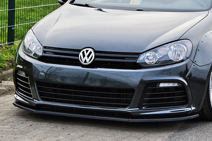 CUP Frontspoilerlippe ABS Volkswagen Golf 6R, Typ 1K Bj.: 2009-2013 Schwarz Matt