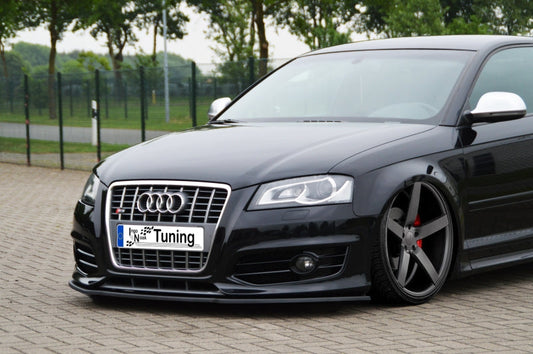 CUP Frontspoilerlippe ABS Audi S3, Typ 8P, S3 Sportback 8PA Schwarz Glanz