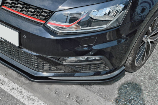 CUP Frontspoilerlippe ABS Volkswagen Polo 5, GTI, 6C ab Bj.: 2014-- Schwarz Matt