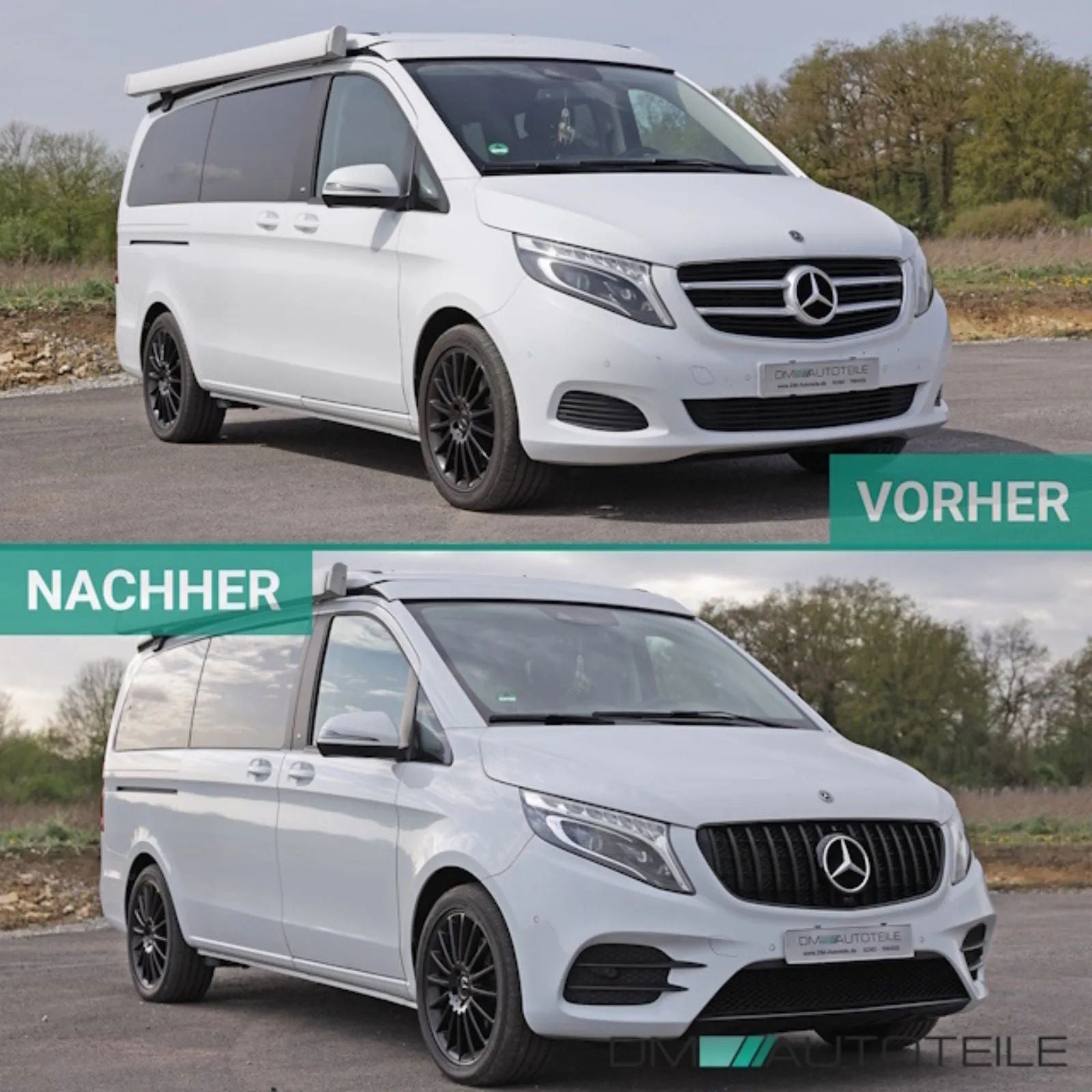 Kühlergrill Panamericana GT schwarz 2785 Mercedes Vito W447 + Kamera 14-19