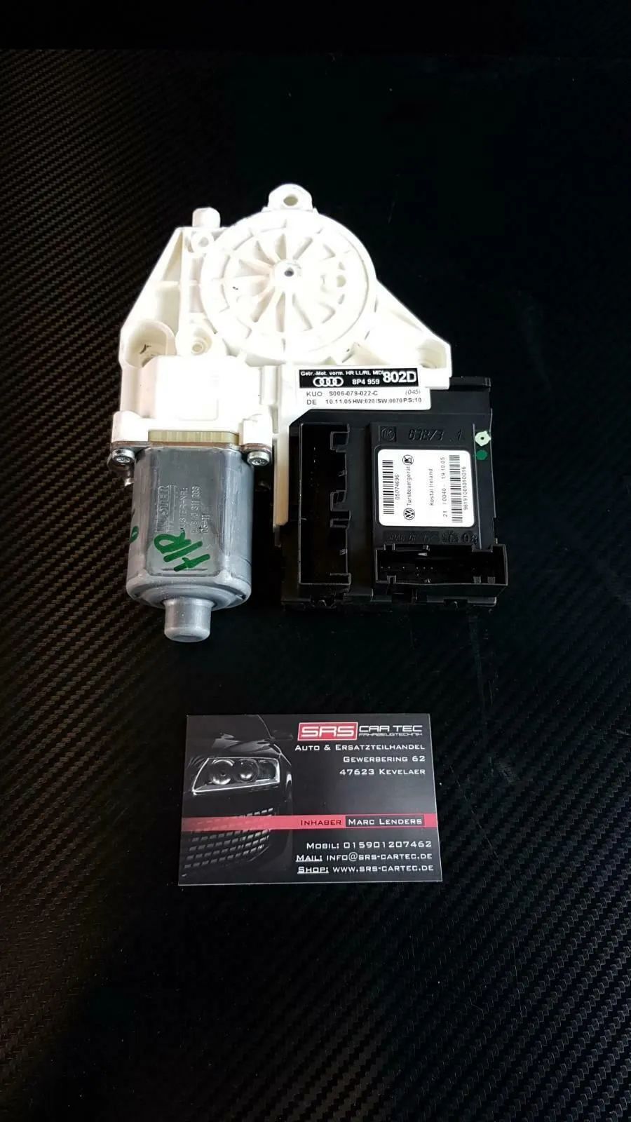 Türsteuergerät Fensterhebermotor HR 8P4959802D Audi A3 S3 8P