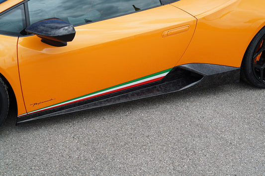 FMS Seitenschweller (Satz) in Sichtcarbon FORGED Lamborghini Huracán Performante und Spyder