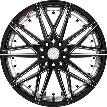 La Chanti LC-P1 Gloss Black / Milled Spockes