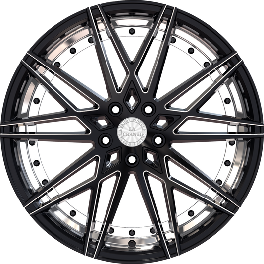 La Chanti LC-P1 Gloss Black / Milled Spockes