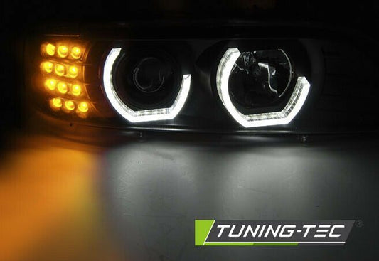 Tuning-Tec Angel Eyes Scheinwerfer für BMW 5er E39 95-03 schwarz LPBM19