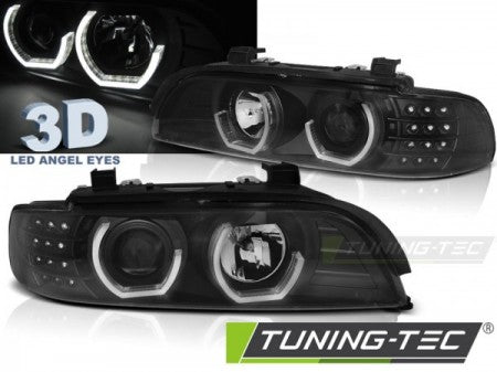 Tuning-Tec Angel Eyes Scheinwerfer für BMW 5er E39 95-03 schwarz LPBM19