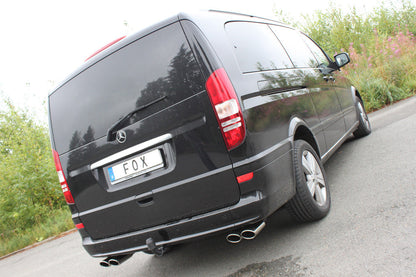 FOX Mercedes Vito/ Viano - W639 Kompact Endschalldämpfer quer Ausgang rechts/links inkl. Verbindungsrohr - 2x115x85 Typ 32 rechts/links