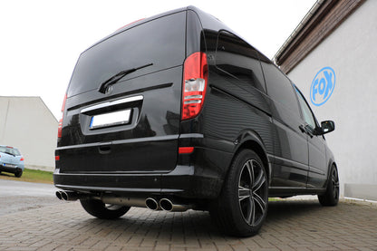 FOX Mercedes Vito/ Viano - W639 Kompact Endschalldämpfer quer Ausgang rechts/links inkl. Verbindungsrohr - 2x115x85 Typ 32 rechts/links