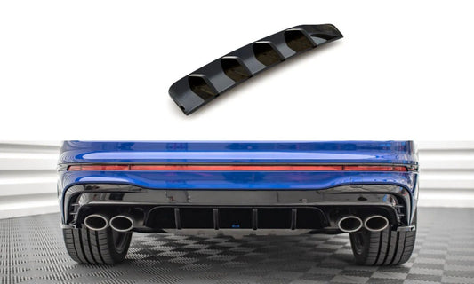 MAXTON Diffusor Heck Ansatz für Volkswagen Tiguan R Mk2 Facelift 2020- schwarz Hochglanz
