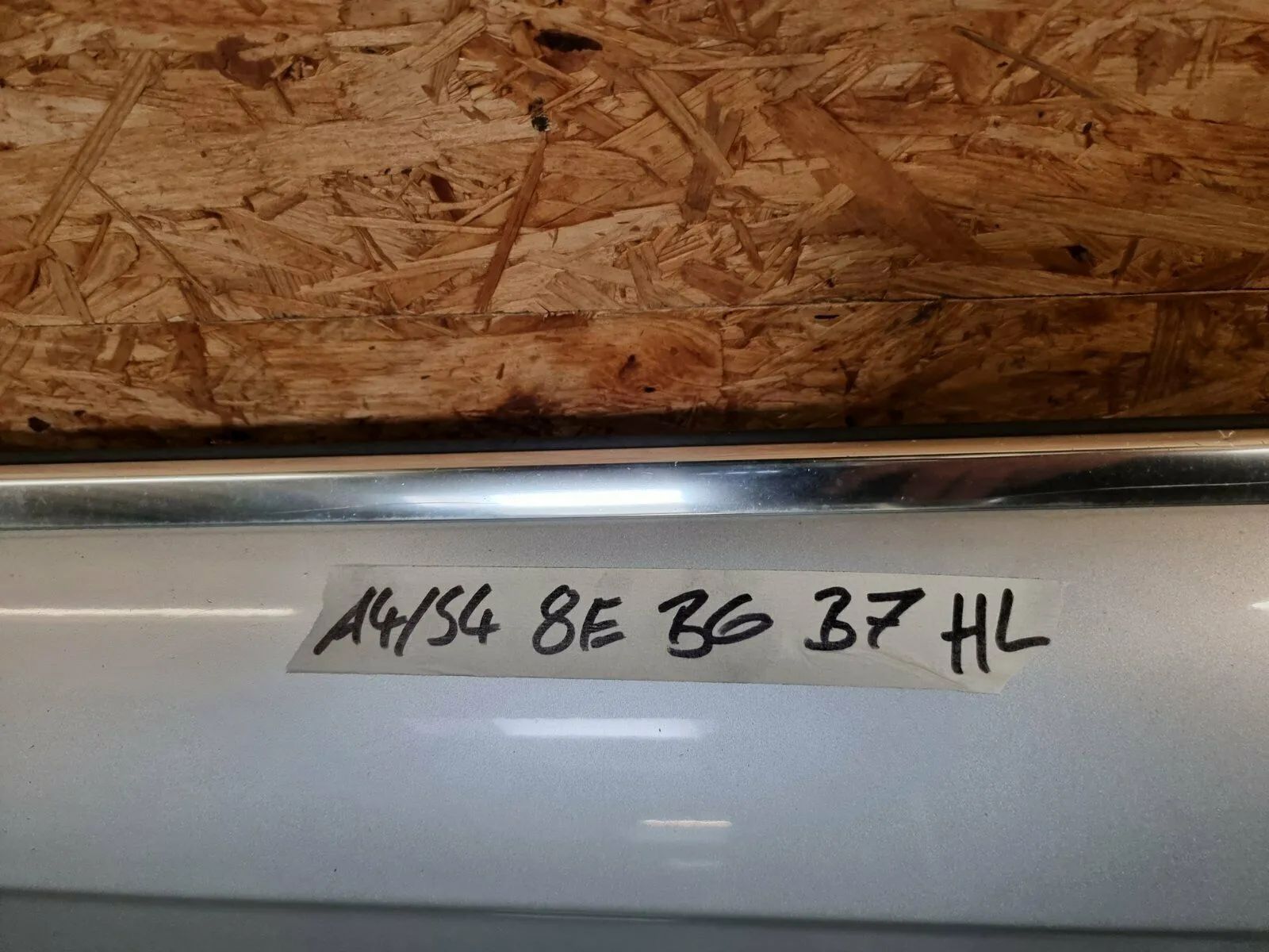 Audi A4 S4 8E B6 B7 Türe hinten links LY7W silber Lichtsilber Mettalic Tür