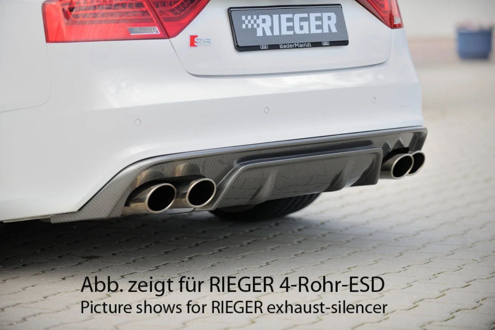 Rieger Heckeinsatz carbon look Audi A5 B8/B81 Cabrio 10.11-06.16