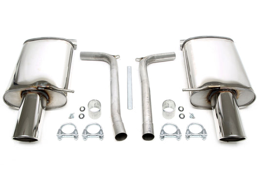 TA Technix Duplex Edelstahlanlage 1x100mm Links+Rechts passend für Audi A4 Quattro Limo.+Avant Typ 8E-B6