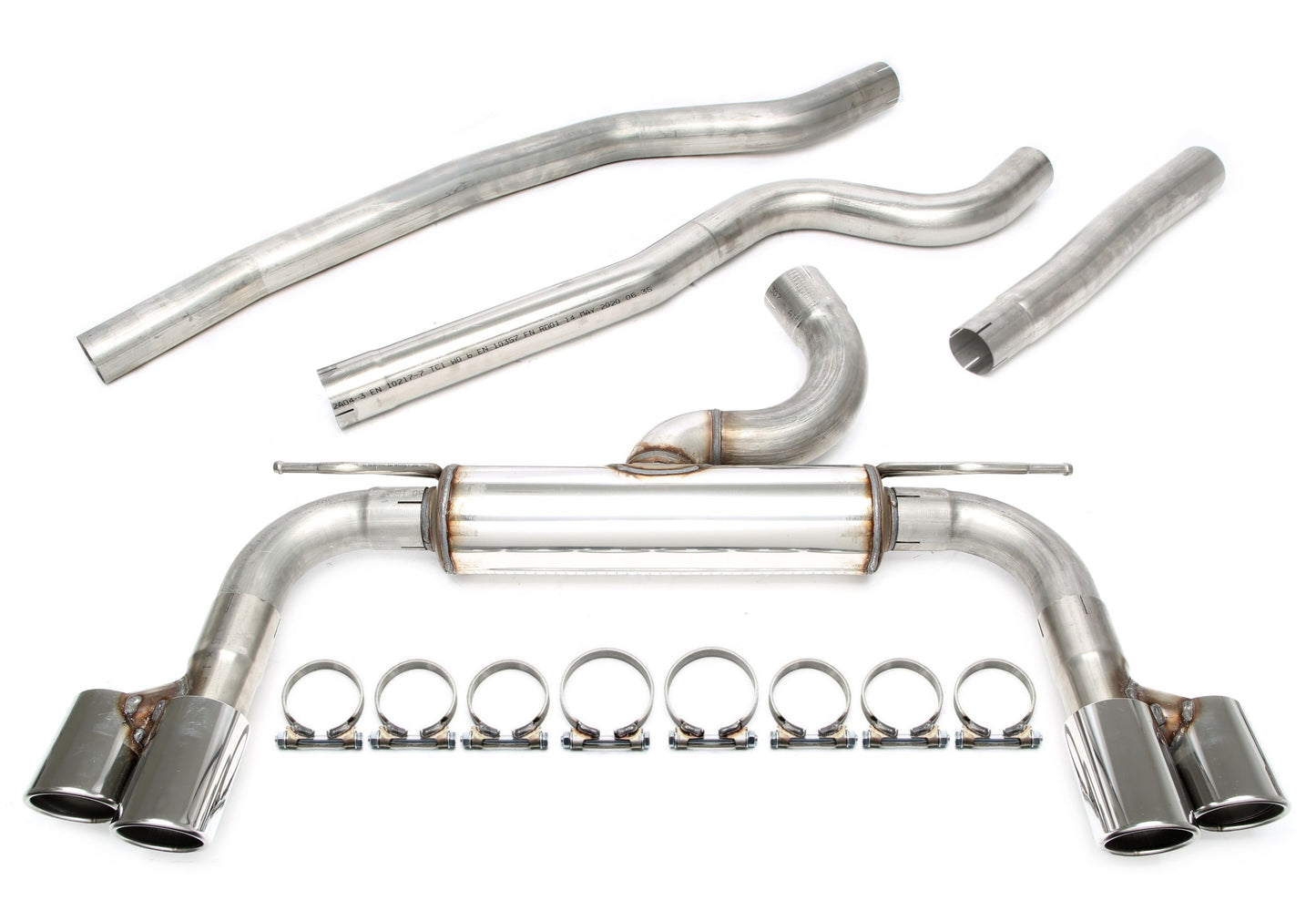 TA Technix Duplex Edelstahlanlage 1x80mm Links+Rechts passend für BMW 3er Grand Turismo 320d Typ F34