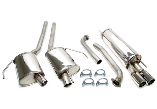 TA Technix Edelstahlanlage 2x80mm passend für Opel Omega B Limo.