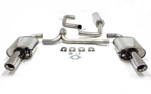 TA Technix Duplex Edelstahlanlage 1x100mm Links+Rechts passend für Volvo V70 III 1.6-2.5FT Typ B