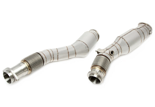 TA Technix Downpipe mit Hitzeschild und Katalysator passend für BMW X3er M Modelle Typ F97, X4er M Modelle Typ F98 - Motorcode S58