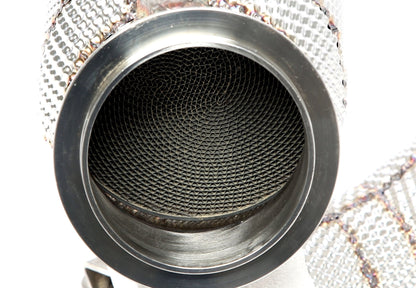 TA Technix Downpipe mit Hitzeschild und Katalysator passend für BMW X3er M Modelle Typ F97, X4er M Modelle Typ F98 - Motorcode S58
