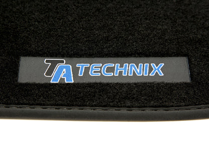 TA Technix Fußmatten Set mit Logo passend für Audi A3 Typ 8V, VW Golf 7 Typ 1K, Seat Leon Typ 5F