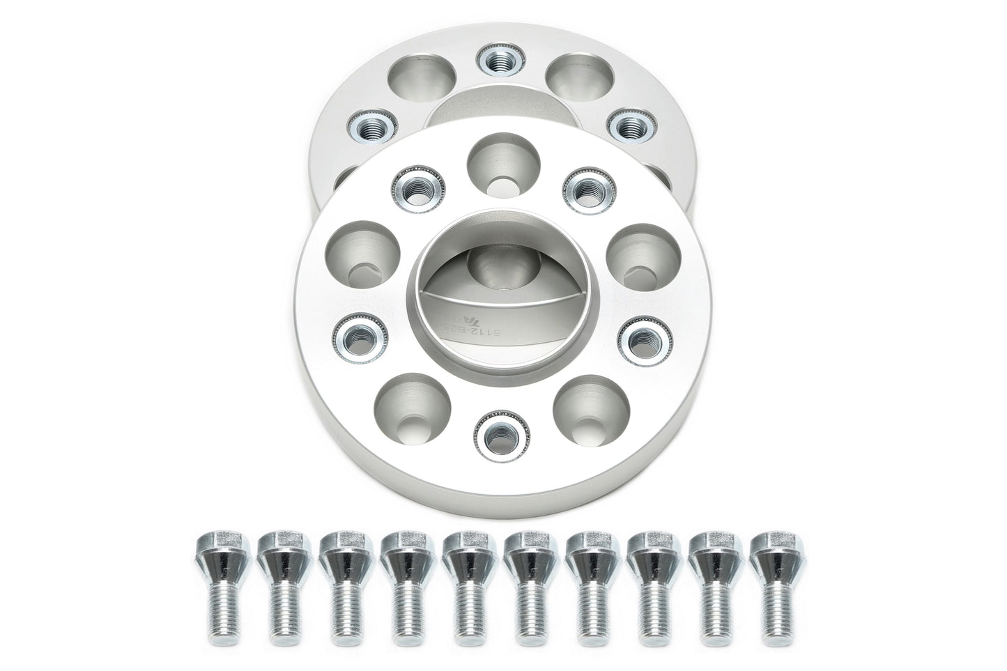 TA Technix Spurverbreiterungsset für OEM Radschrauben 25mm pro Seite/50mm pro Achse, LK 5x112, NLB 66,6-M12