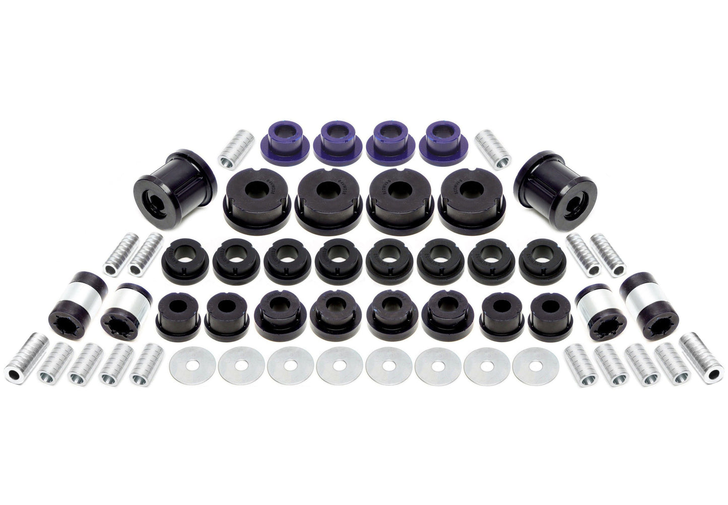 TA Technix PU-Buchsen Kit 54-teilig / Vorderachse+Hinterachse / passend für Audi A3 / Q3 / TT / Seat Leon / Altea / Toledo / Alhambra / Skoda Octavia / Superb / Yeti / VW Scirocco / Eos / Jetta / Golf / Touran / Tiguan / Passat / Sharan