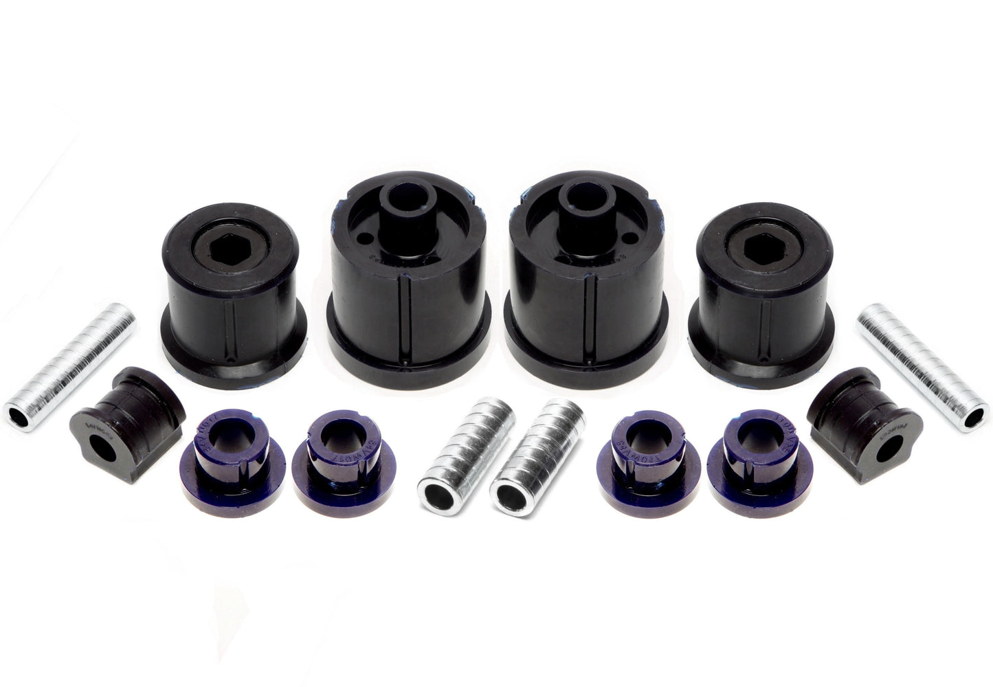 TA Technix PU-Buchsen Kit 14-teilig / Vorderachse mit Stabi 16mm +HA Ø =72mm / passend für Seat Ibiza, Cordoba (6L)/ Skoda Fabia, Roomster (6Y/5J)/ VW Fox (5Z)/ Polo (9N)/ Polo Stufenheck (9A)