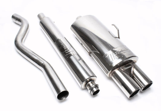 TA Technix Edelstahlanlage 2x76mm rund/gebördelt passend für Peugeot 106 Phase I+II