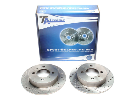 TA Technix Sport Bremsscheiben Satz Hinterachse passend für Nissan 100NX / Almera I / Almera I Hatchback / Sunny III / Sunny III Hatchback / Sunny III Liftback