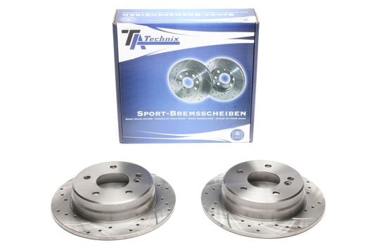 TA Technix Sport Bremsscheiben Satz Hinterachse passend für Mercedes Benz C-Klasse W202/S202