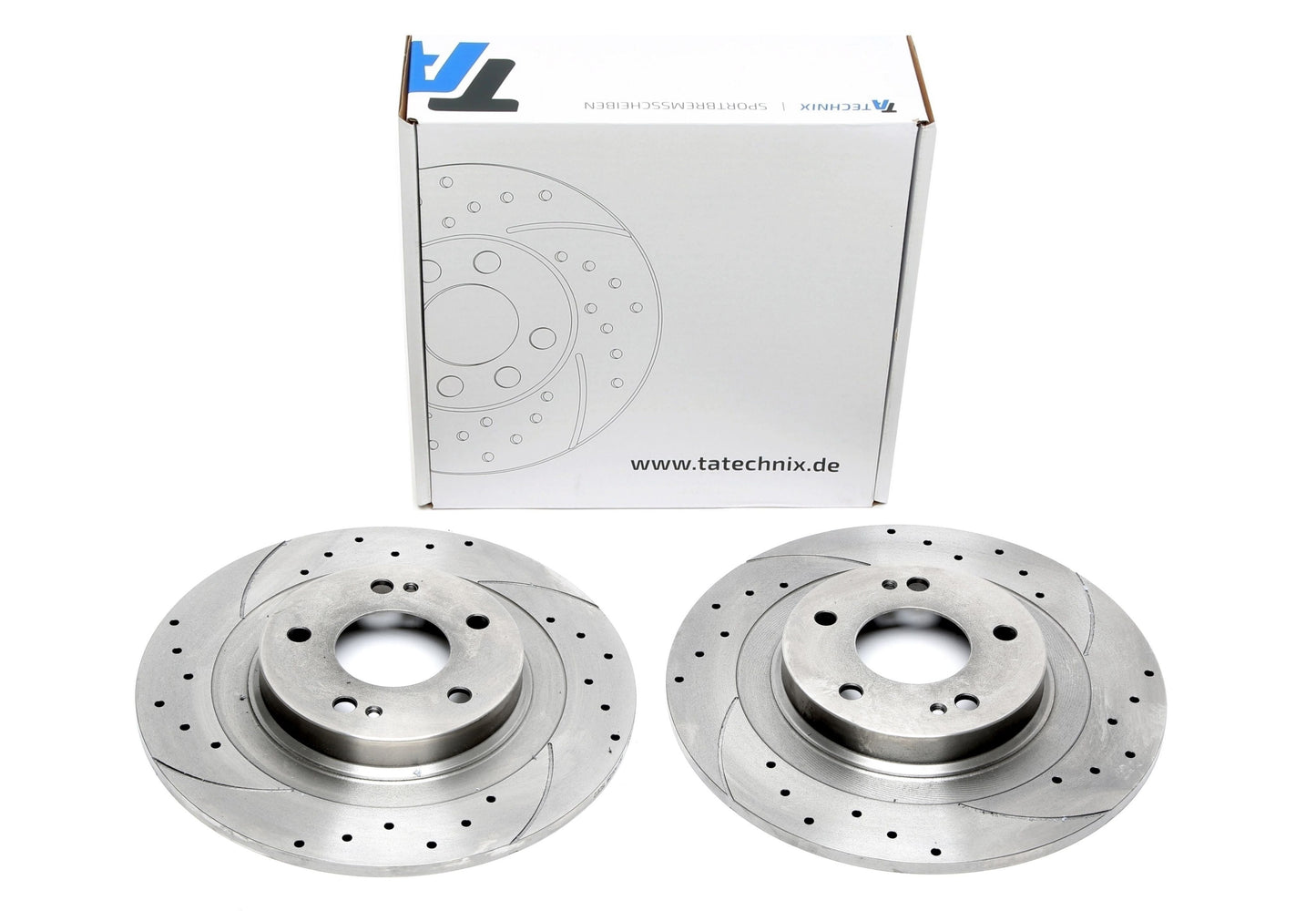 TA Technix Sport Bremsscheiben Satz Hinterachse passend für Citroën C4 Aircross / Mitsubishi ASX, Eclipse III Outlander III / Peugeot 4008