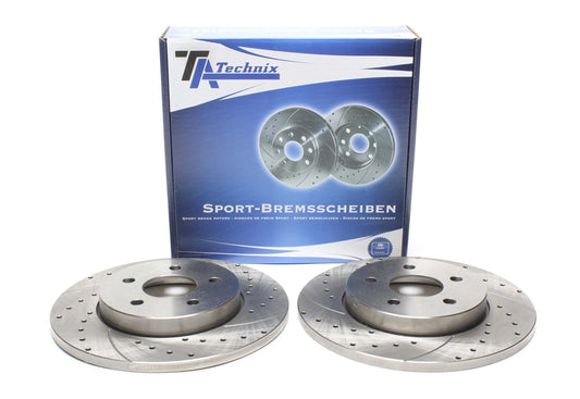 TA Technix Sport Bremsscheiben Satz Hinterachse passend für Ford Mondeo III / Jaguar X-Type