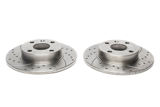 TA Technix Sport Bremsscheiben Satz Hinterachse passend für Opel Corsa C / Combo / Tigra Twintop