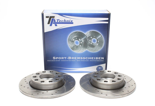 TA Technix Sport Bremsscheiben Satz Hinterachse passend für Audi A4 8E/B6/B7 / 8H/B6/B7 / Seat Exeo