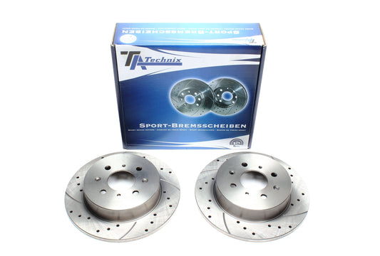 TA Technix Sport Bremsscheiben Satz Hinterachse passend für Honda Civic VI Fastback / Civic VI Aerodeck / Civic VII Hatchback / Civic VII Stufenheck / Civic VII Coupe