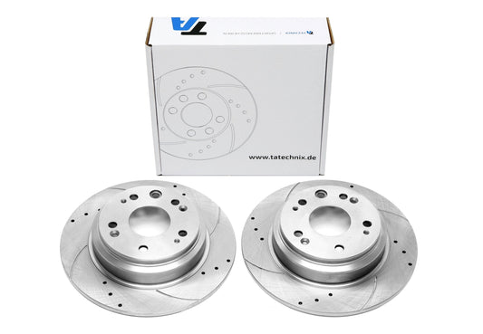 TA Technix Sport Bremsscheiben Satz Hinterachse passend für Honda Accord VIII Tourer