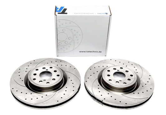 TA Technix Sport Bremsscheiben Satz Vorderachse passend für Subaru Impreza WRX Typ GD, GG, GR, GJ