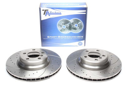 TA Technix Sport Bremsscheiben Satz Vorderachse passend für BMW 5er E60 530d / 7er E65/E66 730/740/750/760