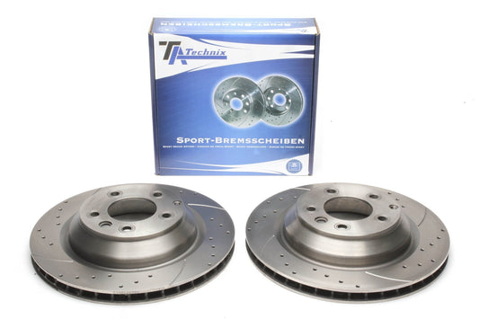TA Technix Sport Bremsscheiben Satz Hinterachse passend für Audi Q7 / Porsche Cayenne / VW Touareg