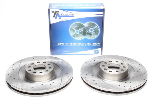 TA Technix Sport Bremsscheiben Satz Vorderachse passend für Audi A6/A8 VW Phaeton