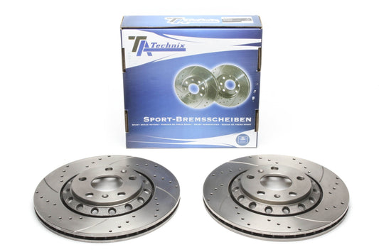 TA Technix Sport Bremsscheiben Satz Hinterachse passend für Audi A8/ VW Phaeton