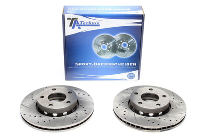 TA Technix Sport Bremsscheiben Satz Vorderachse passend für Audi 80 Avant B4, Coupe Typ 89Q