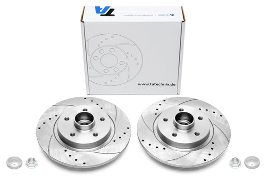 TA Technix Sport Bremsscheiben Satz ohne Radlager+ Sensorring Hinterachse passend für Renault Kangoo/Grand Kangoo / Kangoo Express / Kangoo Be Bop