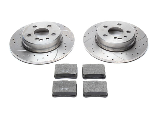 TA Technix Sport Bremsscheiben Satz inkl. Bremsbelagsatz Hinterachse passend für Mercedes Benz S-Klasse W140