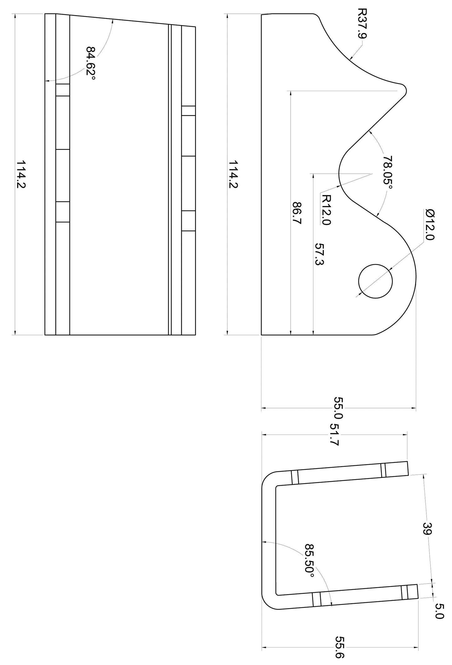 TA Technix universeller Rahmenhalter mit 39mm Stossdämpferaufhängung