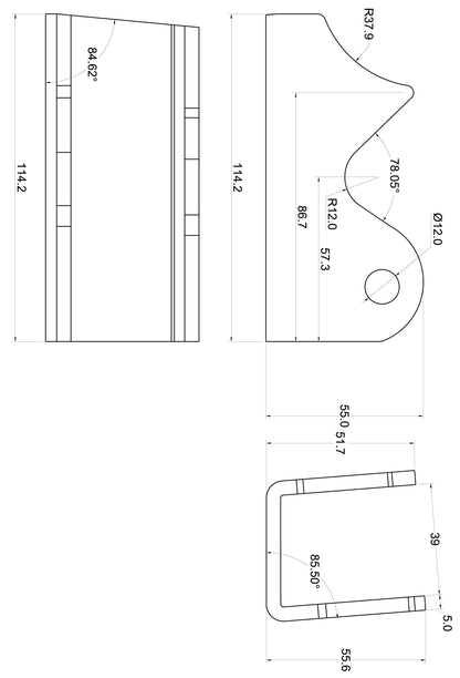 TA Technix universeller Rahmenhalter mit 39mm Stossdämpferaufhängung