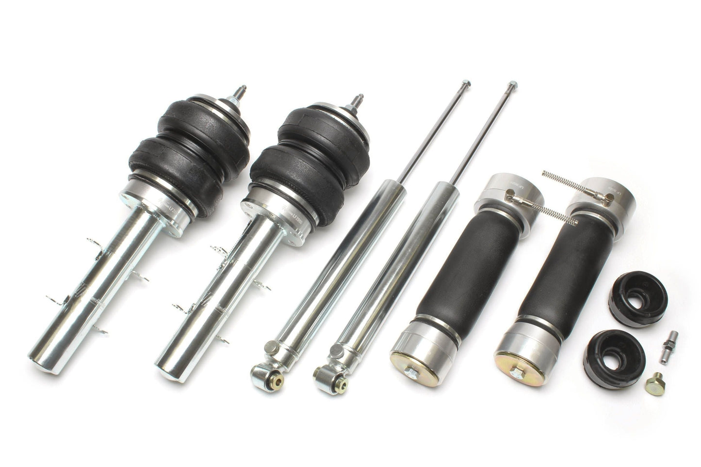 TA Technix härteverstellbares Luftfahrwerk mit Airmanagement passend für Audi A3 (8L), TT (8N)/ Seat Leon, Toledo II (1M)/ Skoda Octavia (1U)/ VW Golf IV, Bora (1J), New Beetle, New Beetle Cabriolet (9C)